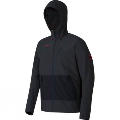 Chaquetas Mammut Runbold SO Hooded Hombre - Negras - Chile GVZ140593